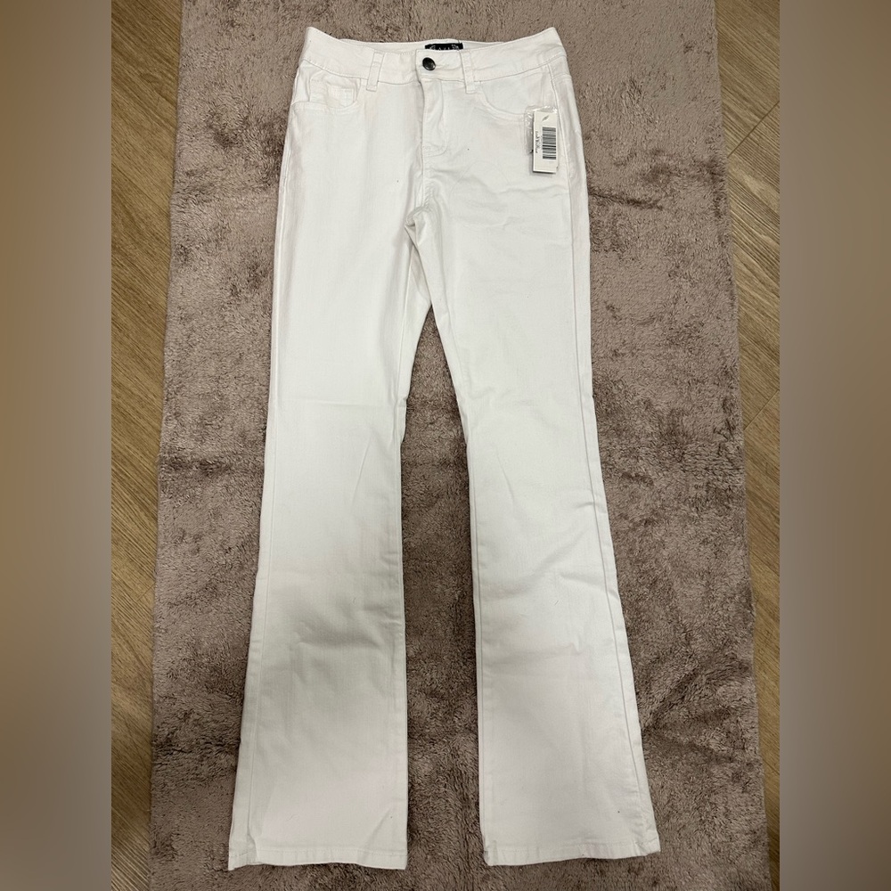 Azi Jeans Women's White Jeans size:2 skinny wide legs